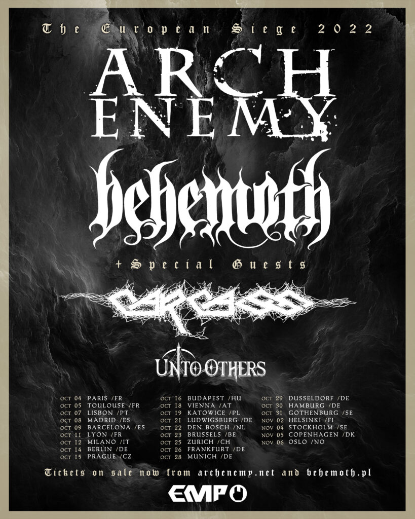 Arch Enemy Behemoth tour