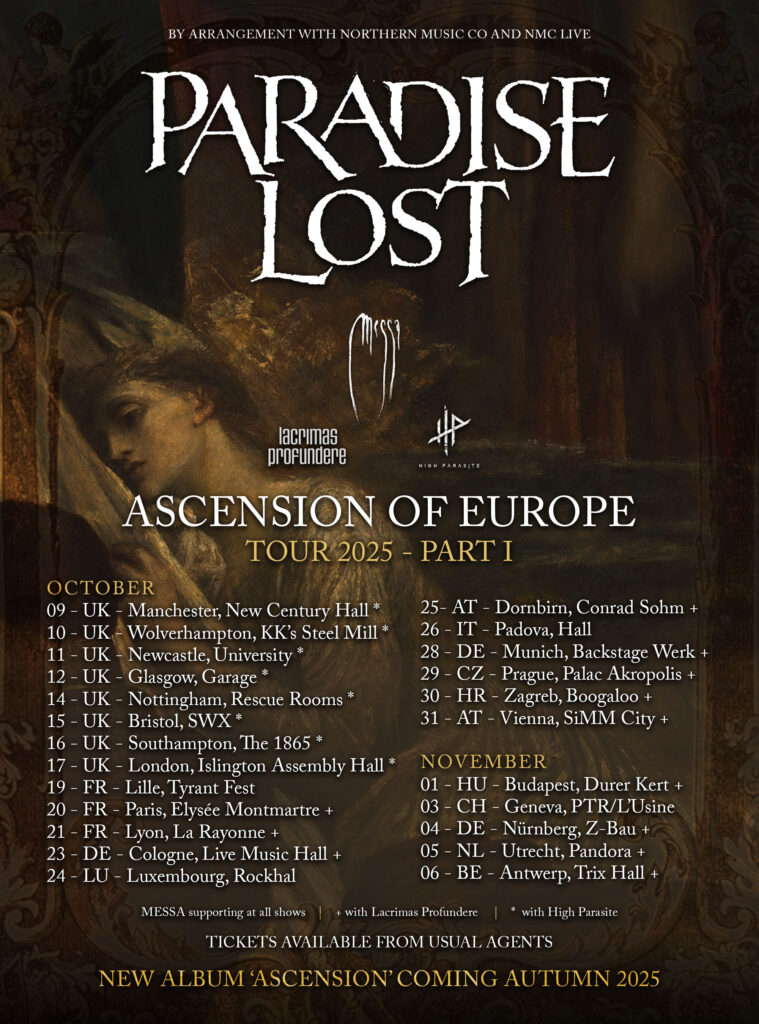 Europese Tournee Paradise Lost