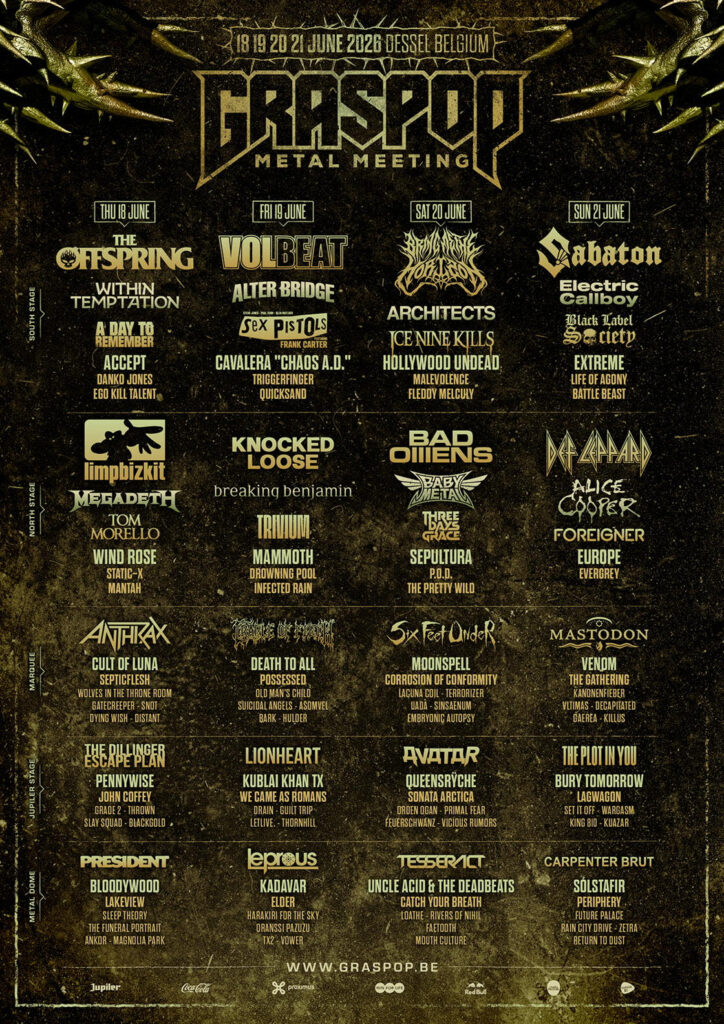 Dagindeling Graspop Metal Meeting