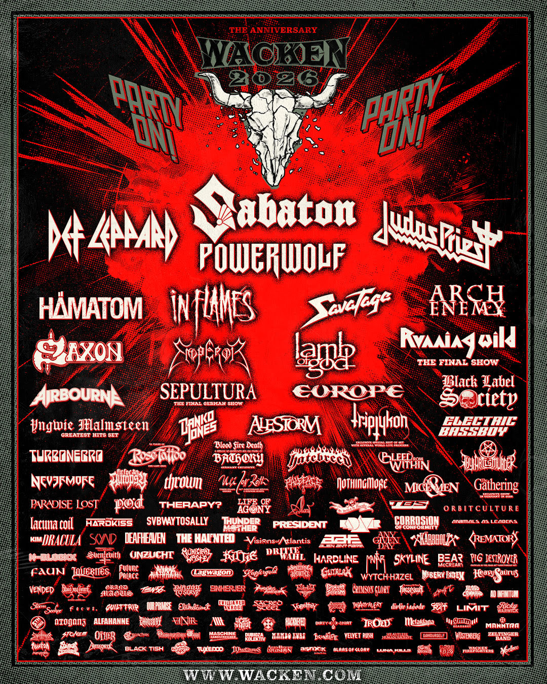 Wacken 2026 met Sabaton
